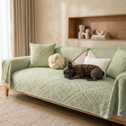 Drapée Quilted Cotton Velvet Sofa Cover