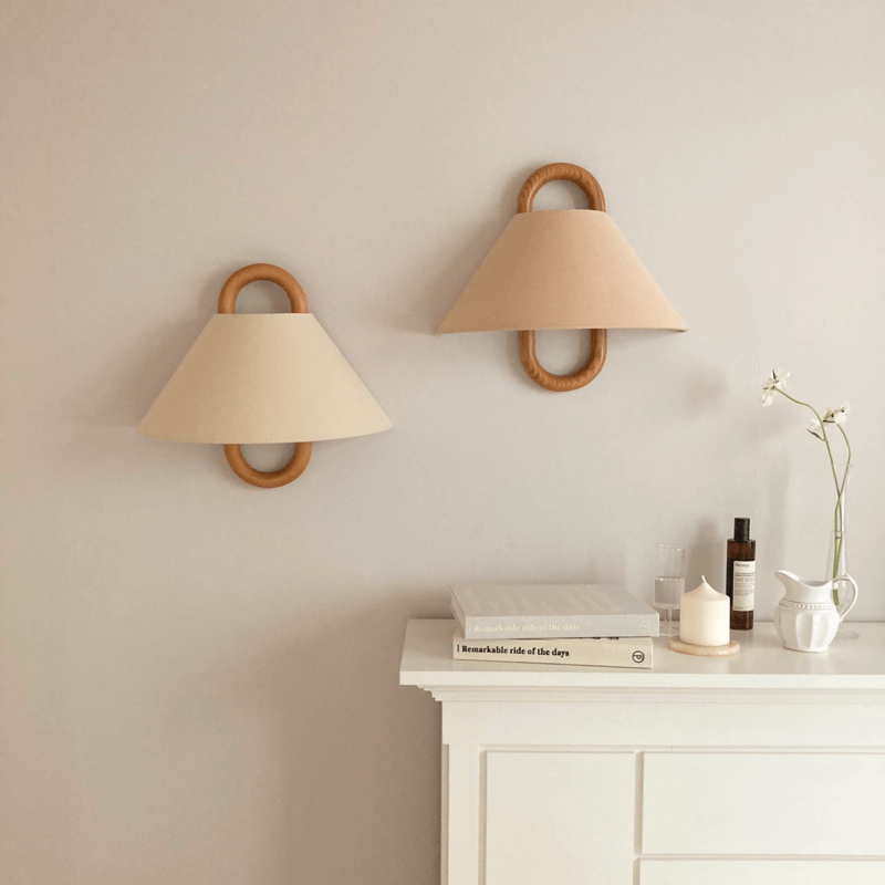 Lumen Wooden Pleated Wall Sconce