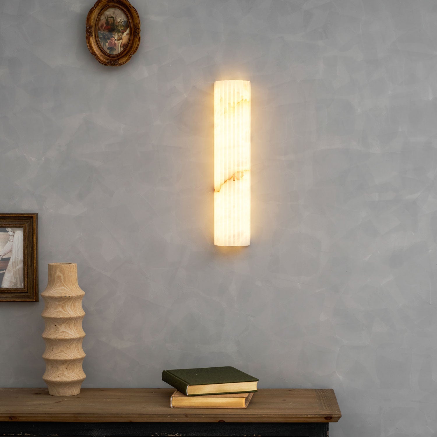 Lumen Alvia Alabaster Wall Light