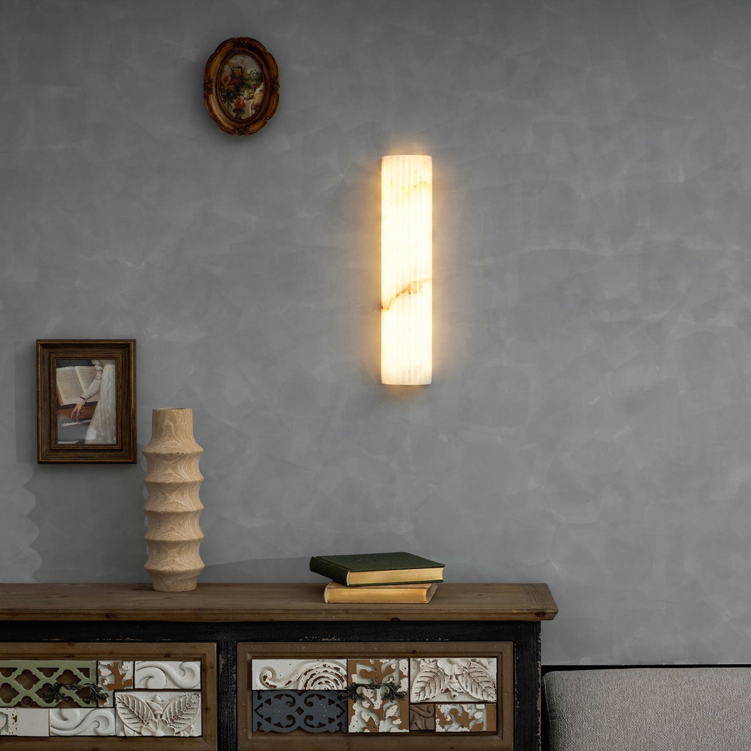 Lumen Alvia Alabaster Wall Light