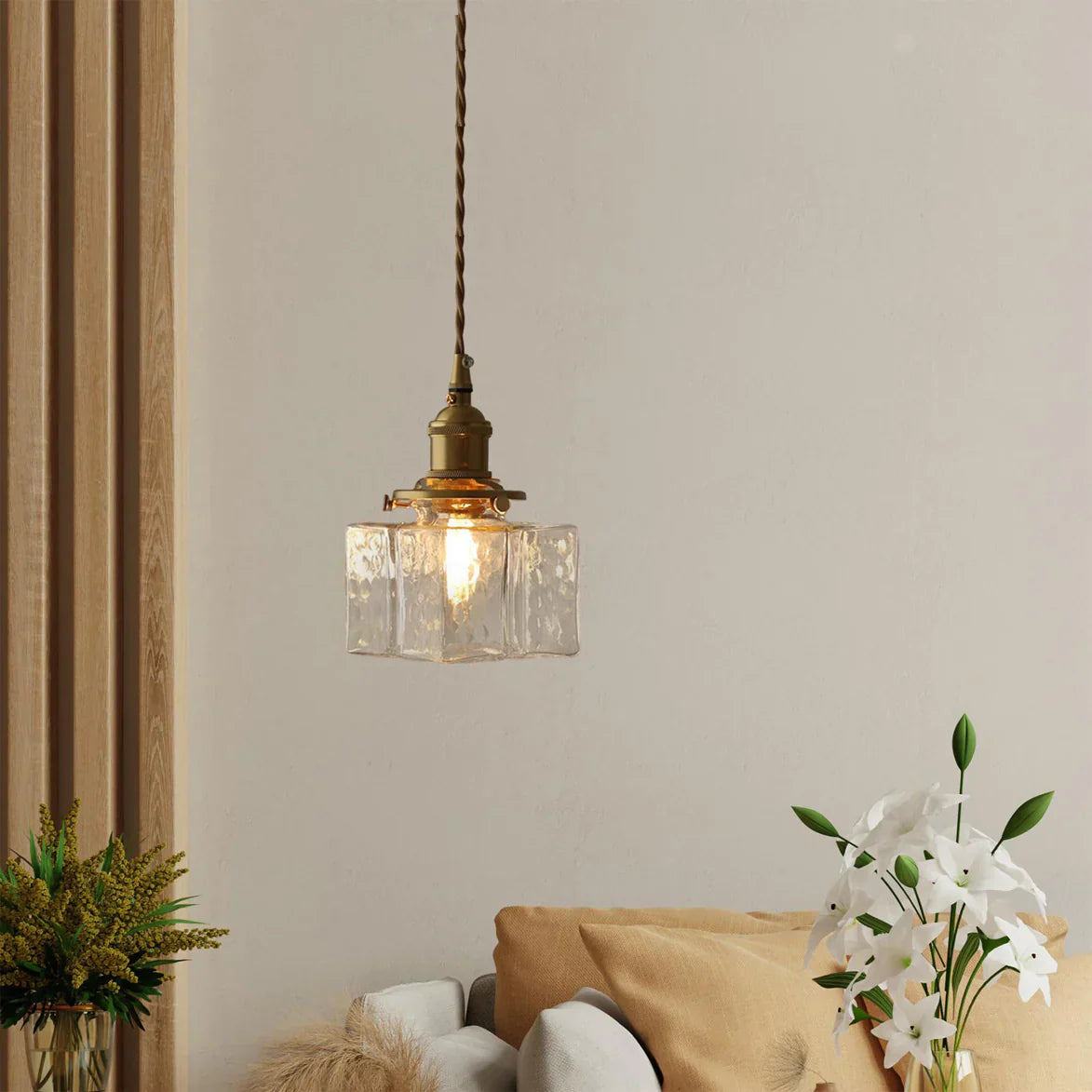Lumen Jewel Glass Brass Pendant
