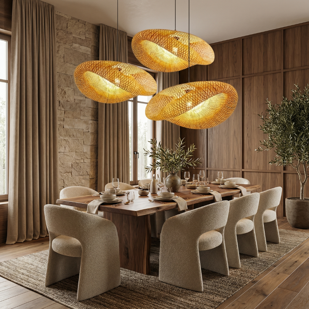 Lumen Bamboo Pendant Light