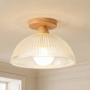 Lumen Solid Wood Flush Ceiling Lamp