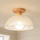 Lumen Solid Wood Flush Ceiling Lamp