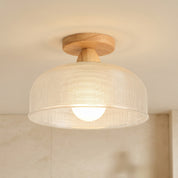 Lumen Solid Wood Flush Ceiling Lamp