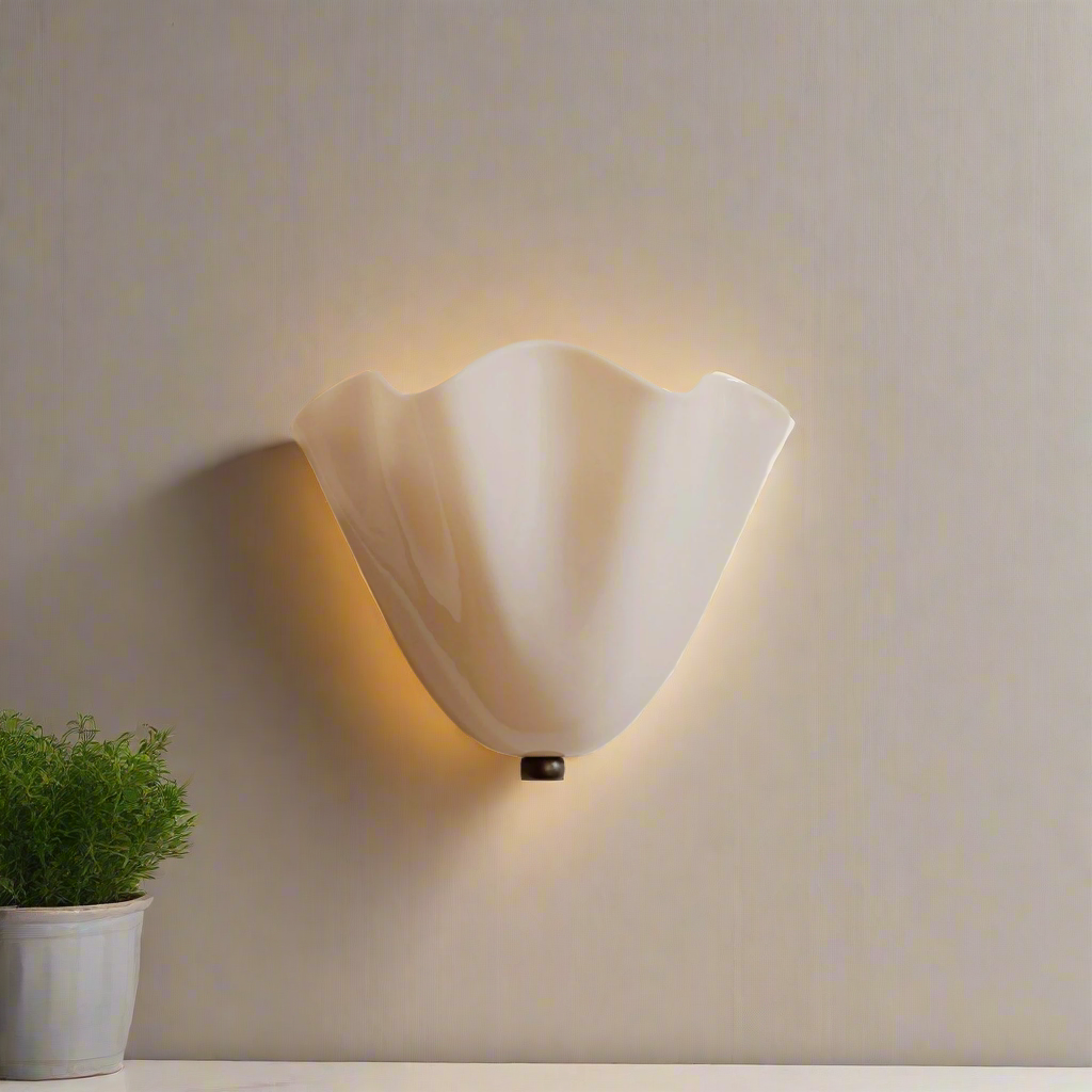 Lumen Skirt Shell Glass Wall Light