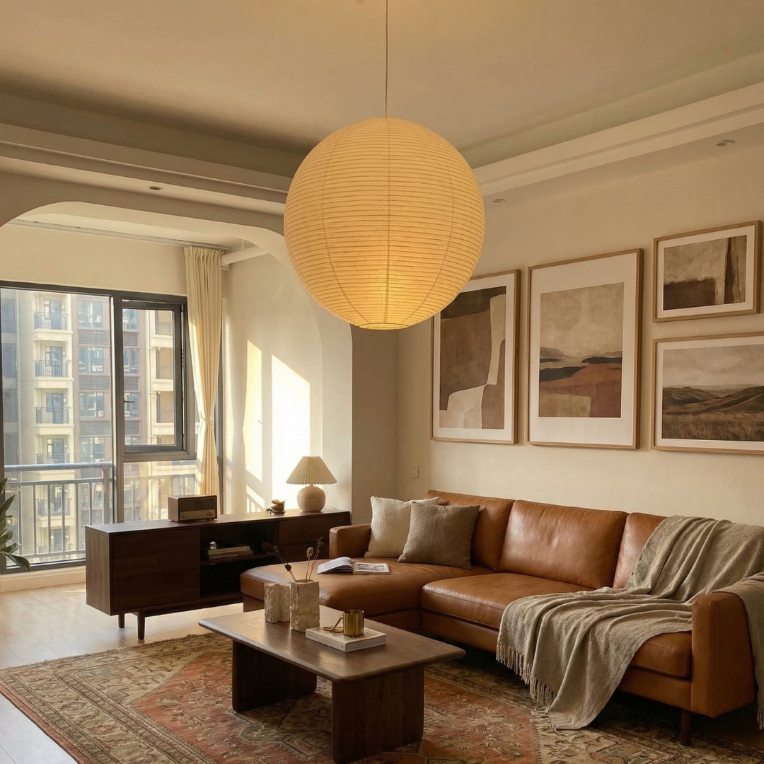 Lumen Cotton Paper Pendant Light