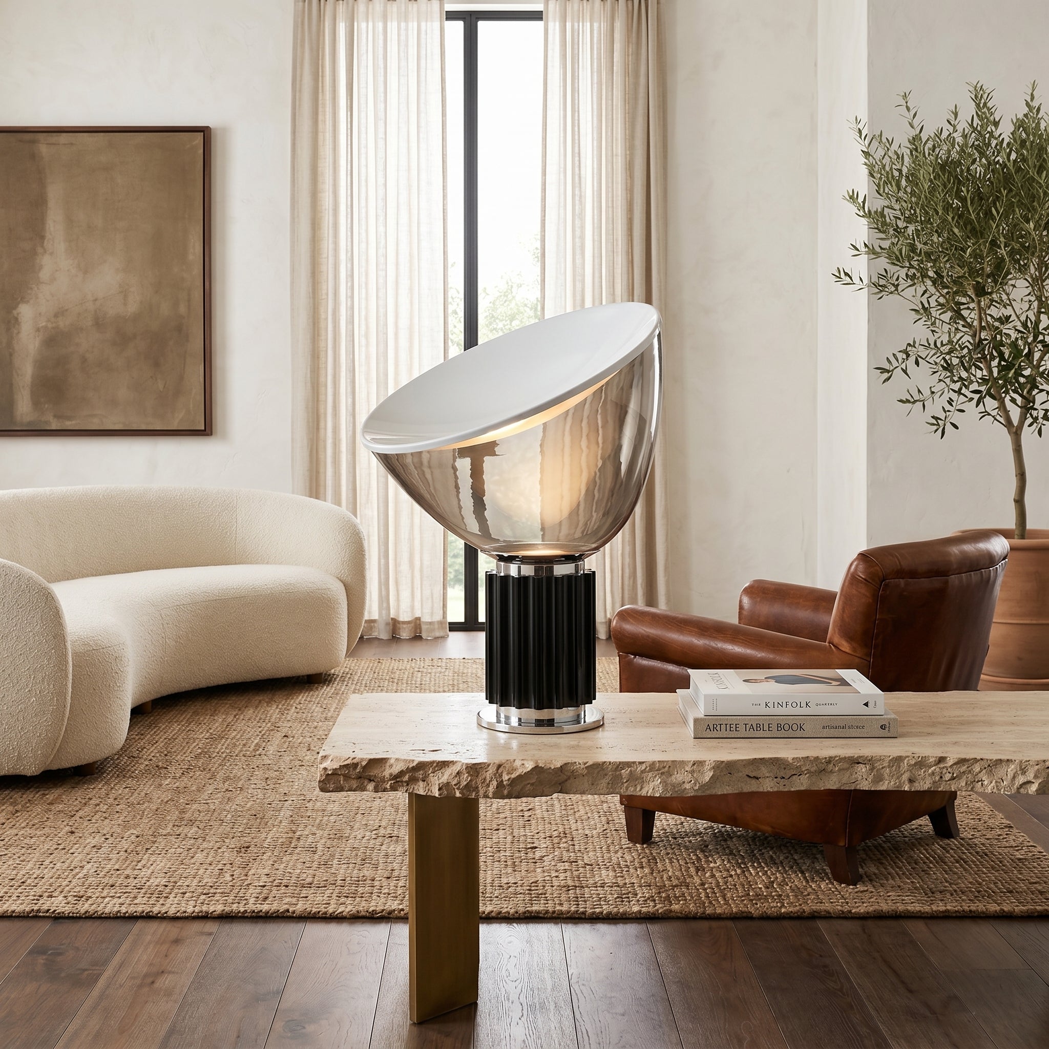 Lumen Glass Disc Table Lamp
