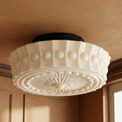 Lumen Frosted Cream Flush Mount