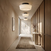Lumen Frosted Cream Flush Mount