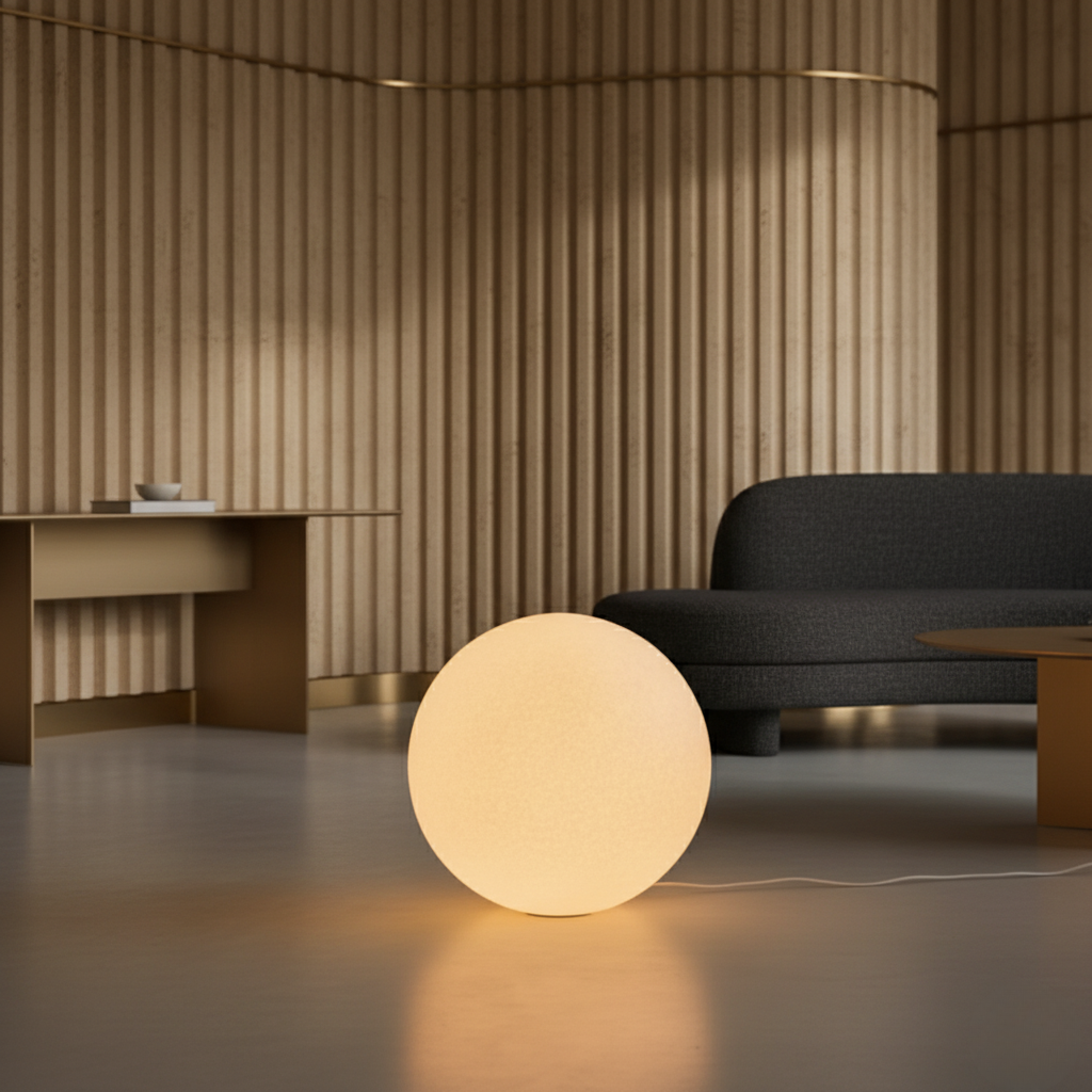 Lumen Resin Globe Floor Lamp