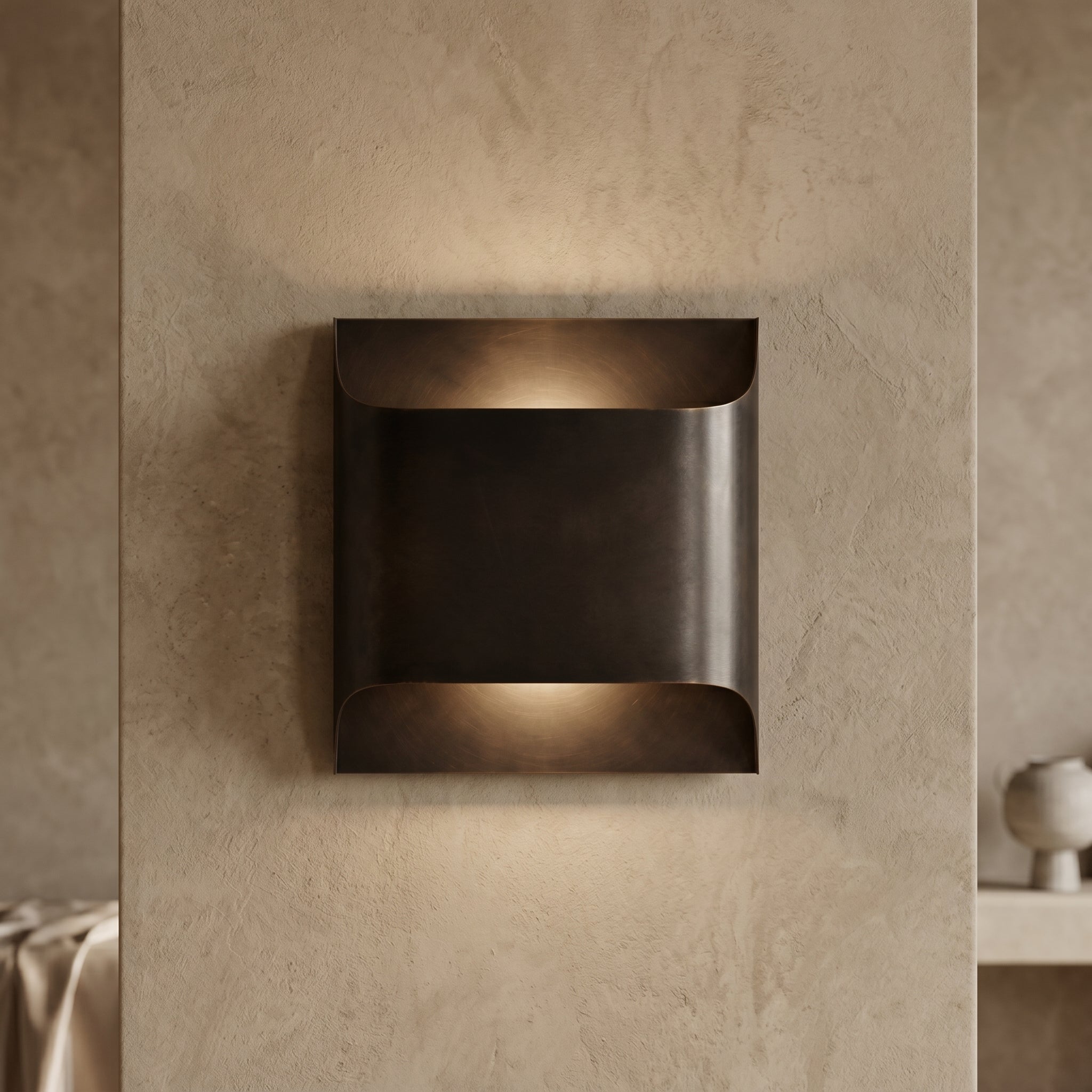 Lumen Fluted Brass Wall Sconce
