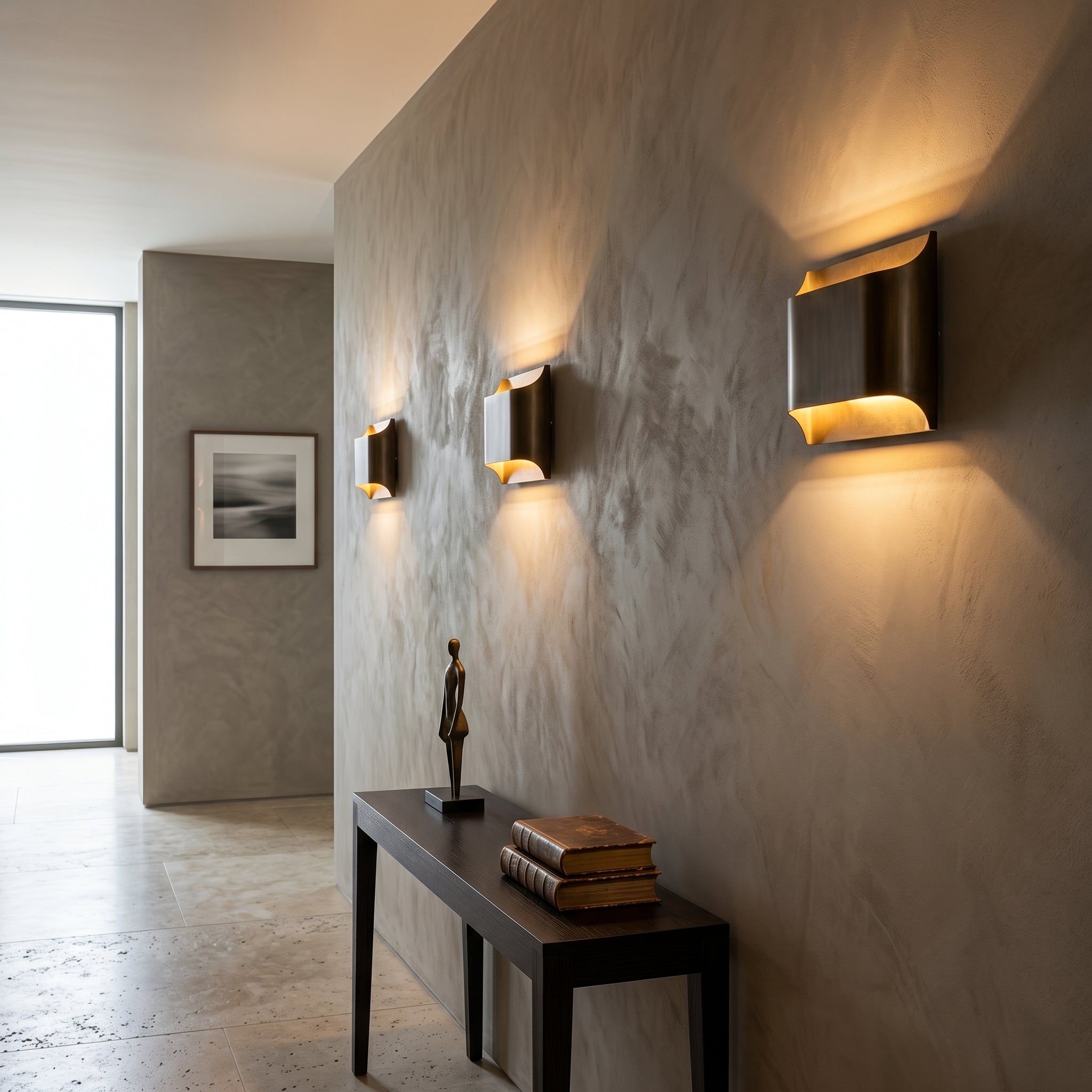 Lumen Fluted Brass Wall Sconce