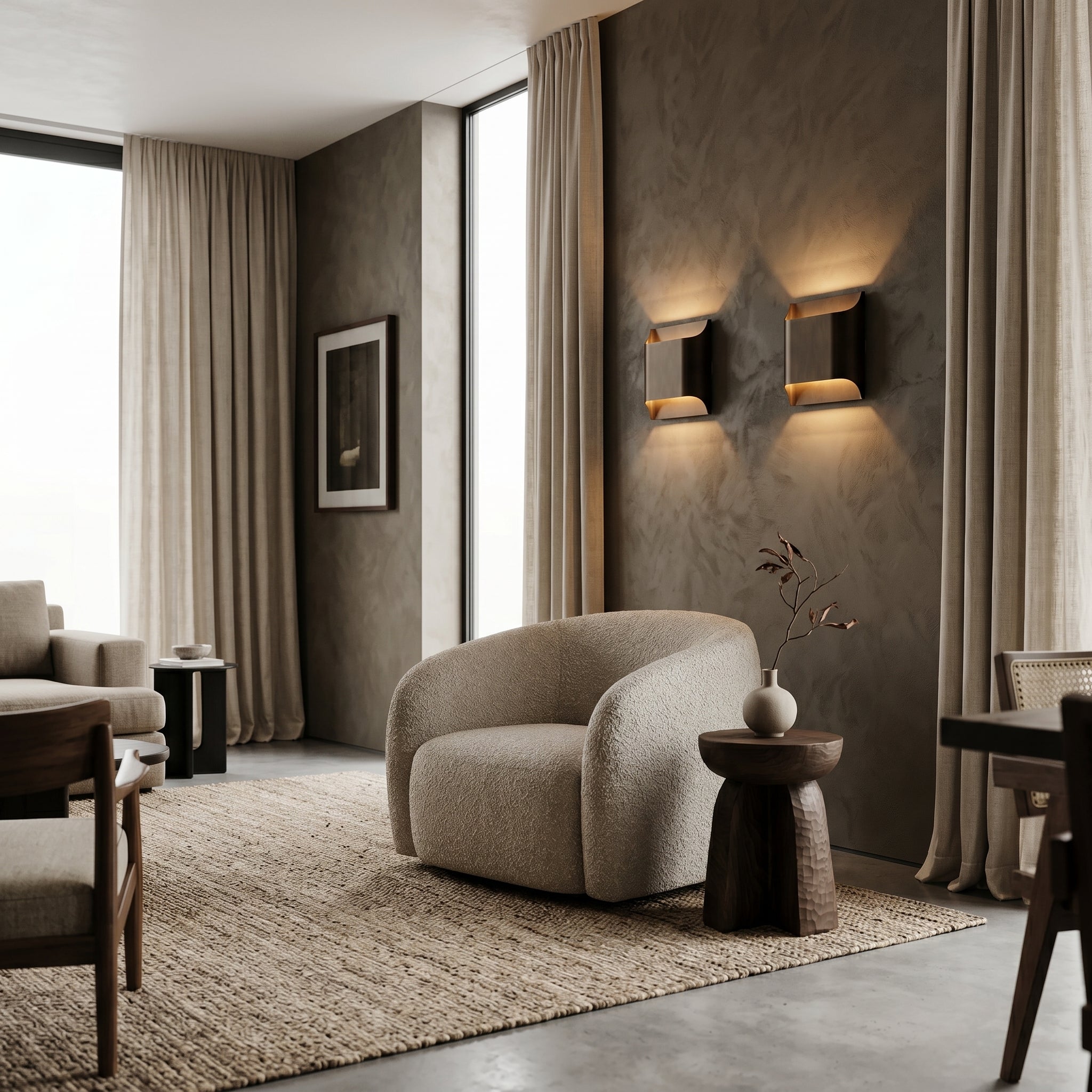 Lumen Fluted Brass Wall Sconce