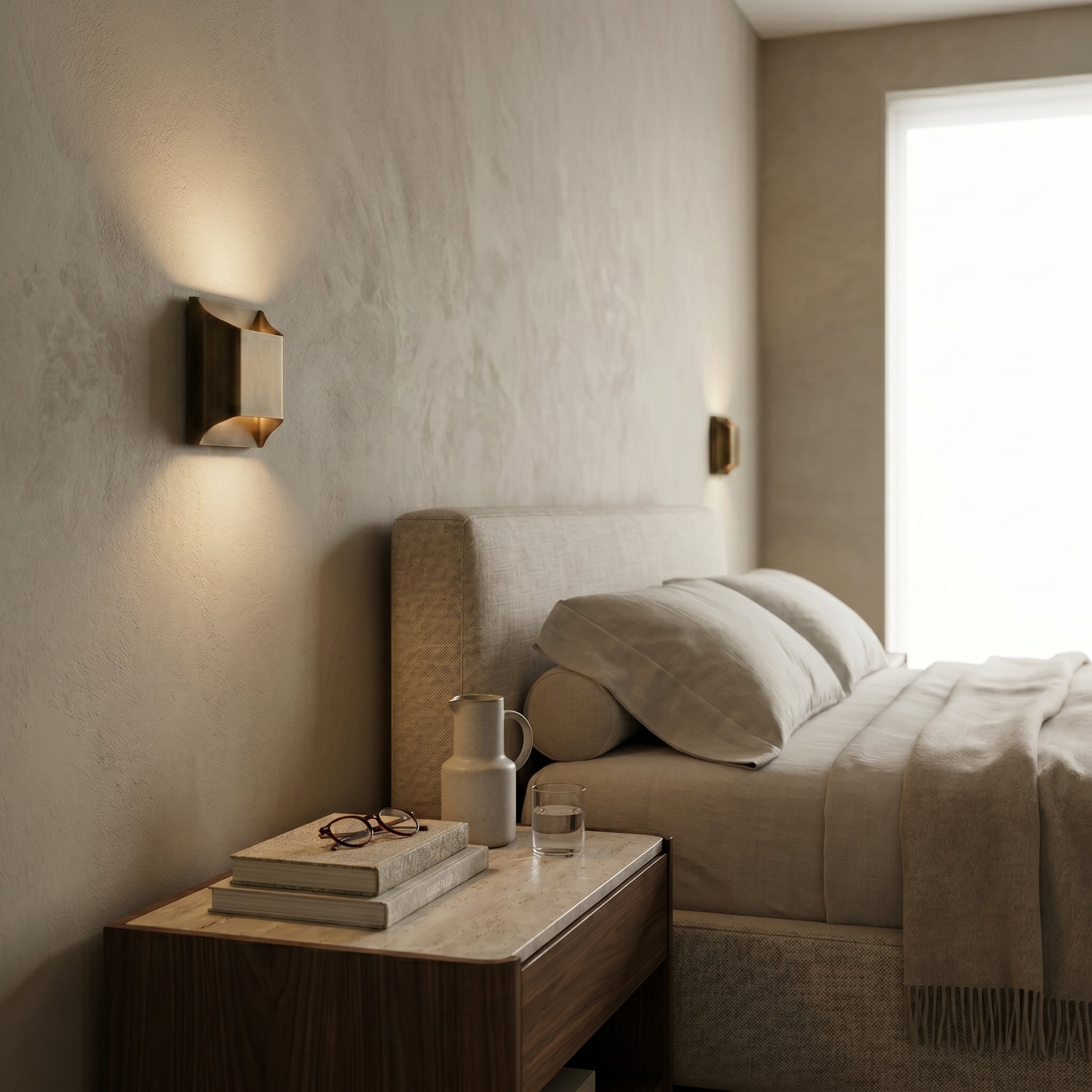 Lumen Fluted Brass Wall Sconce
