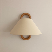 Lumen Wooden Pleated Wall Sconce