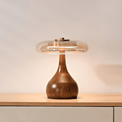Lumen Sculpted Wood Table Lamp