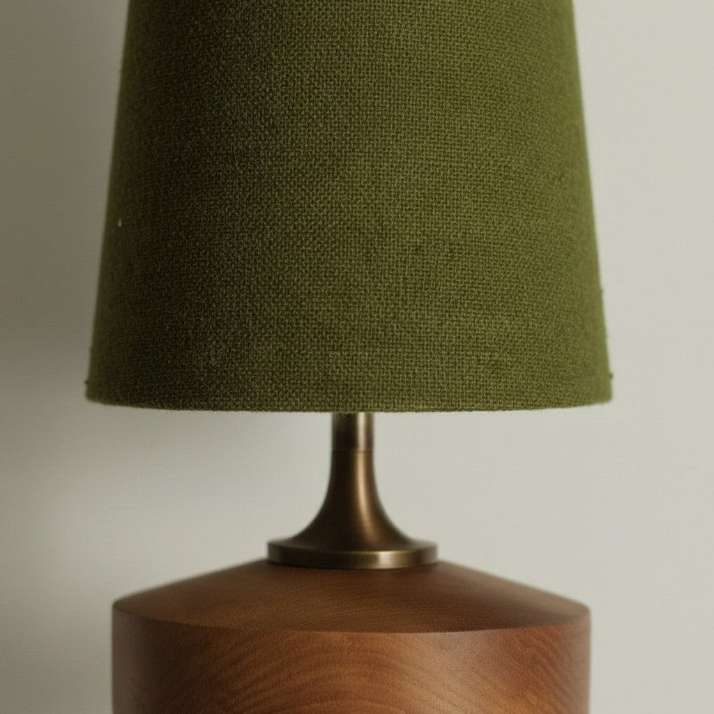 Lumen Wood Base Shade Wall Light
