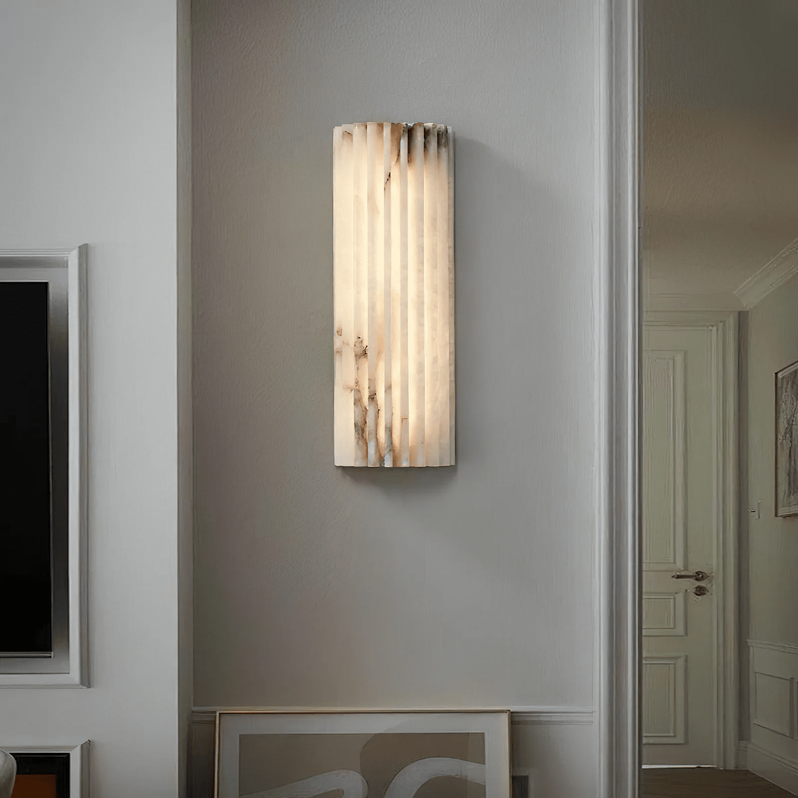 Lumen Alvia Alabaster Wall Light