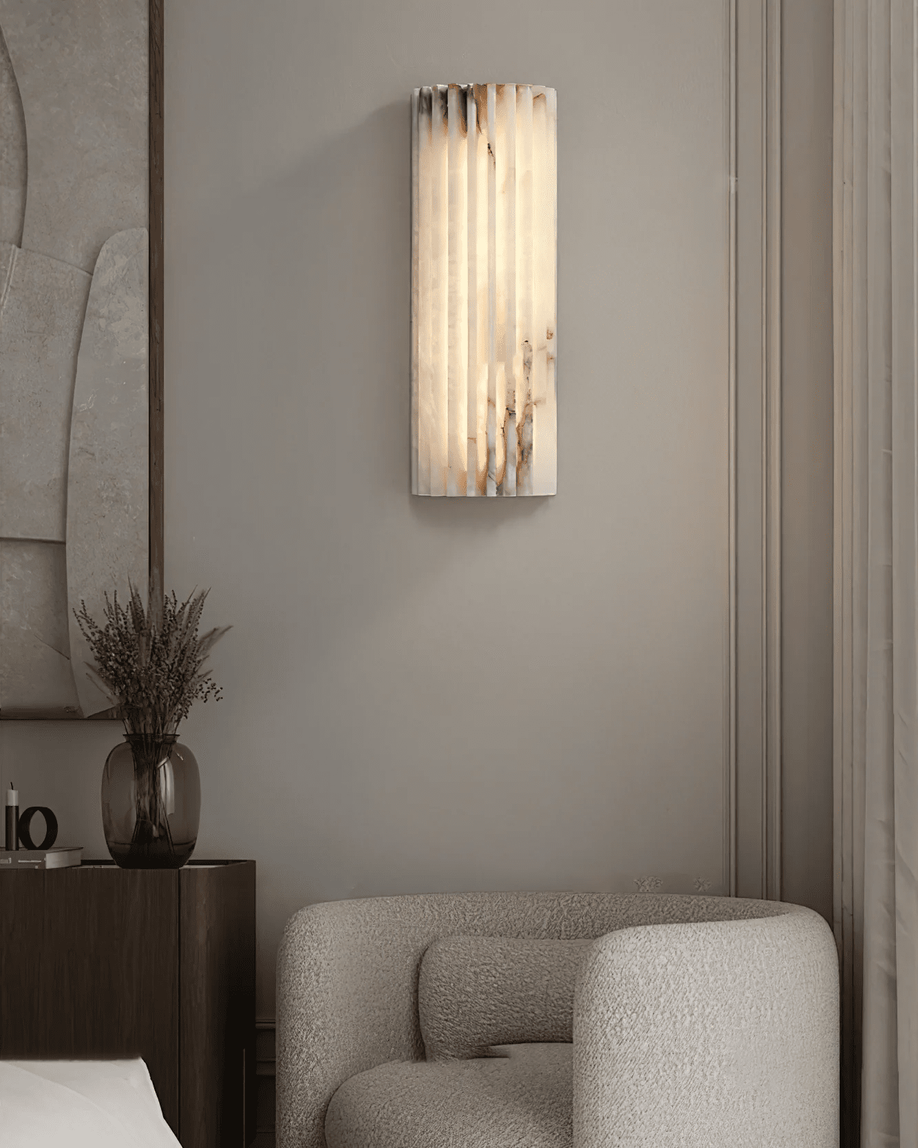 Lumen Alvia Alabaster Wall Light