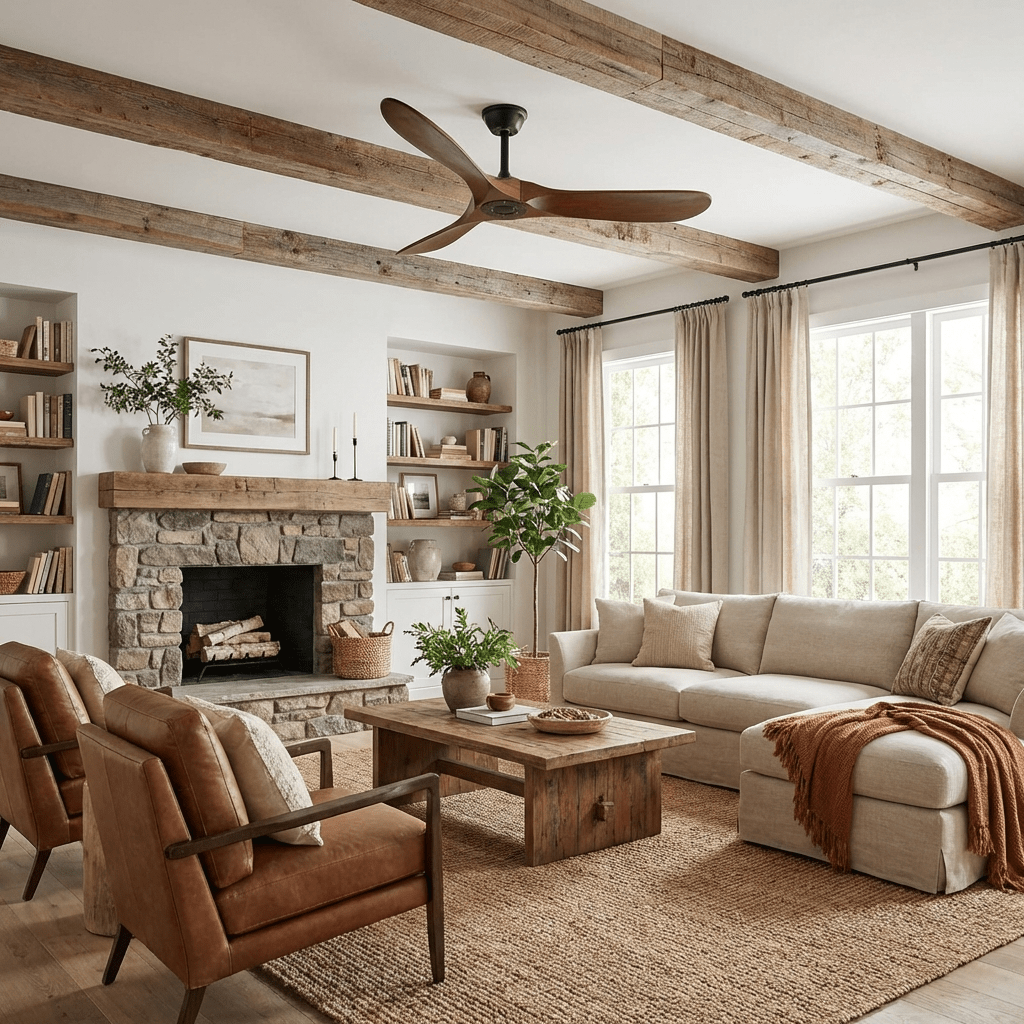 Lumen Curved Wood Blade Fan