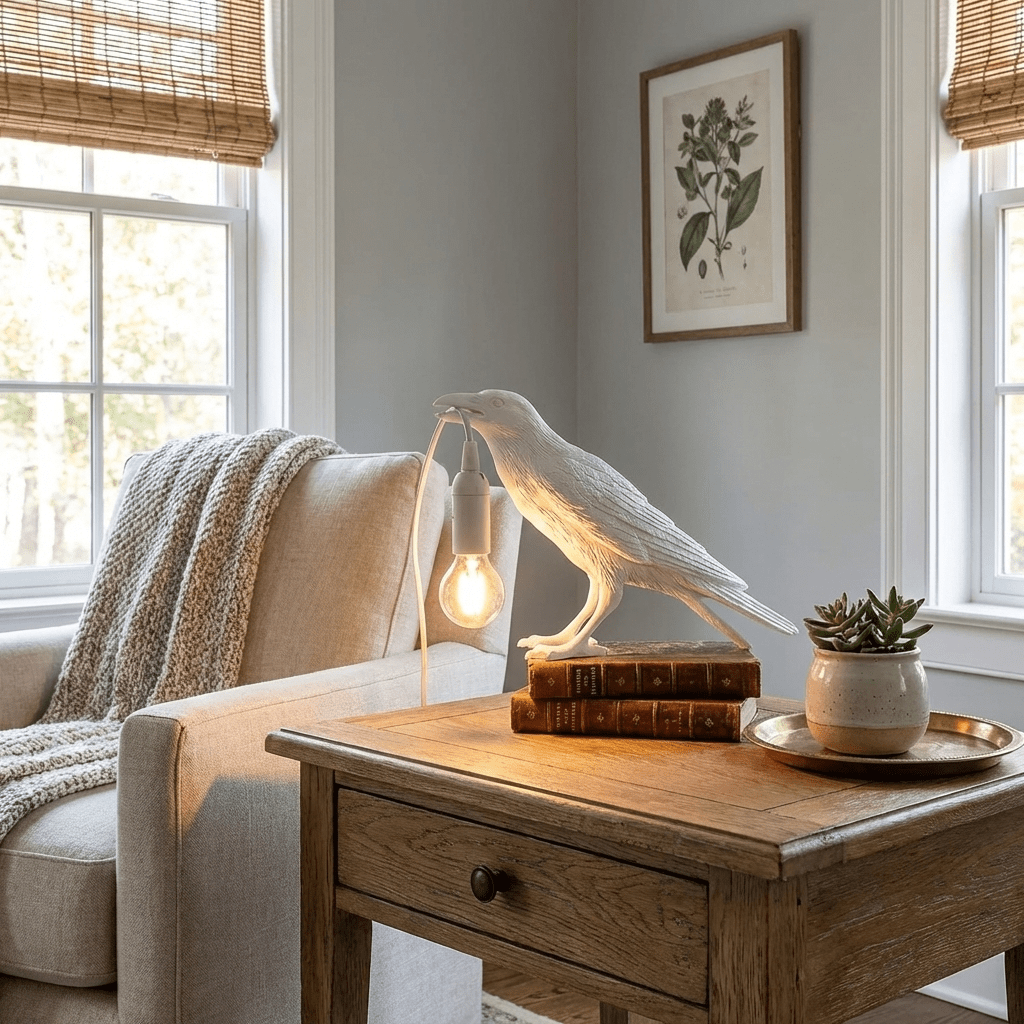 Lumen Raven Resin Table Lamp