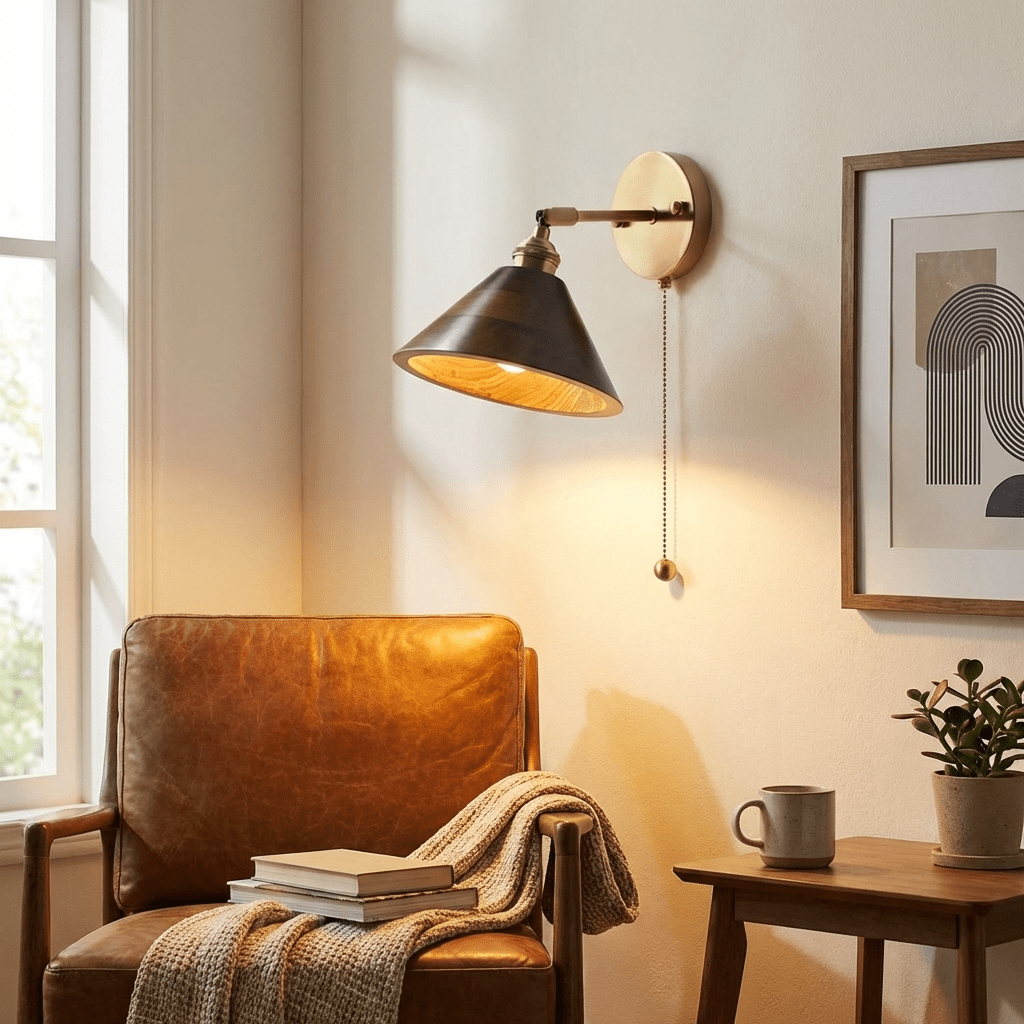 Lumen Vintage Wood Wall Sconce