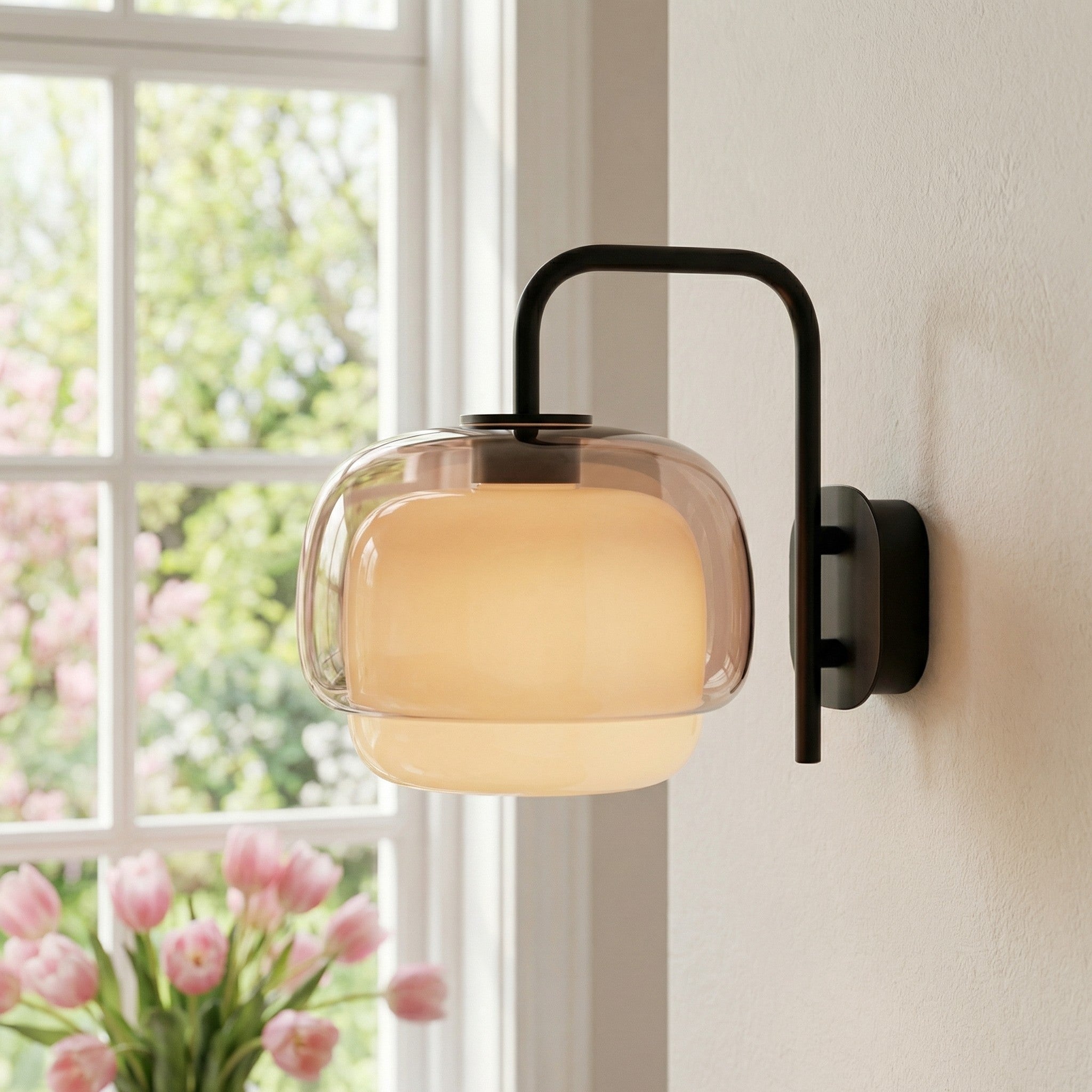 Lumen Tove Glass Shade Wall Sconce