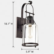 Lumen Carson Glass Jar Sconce