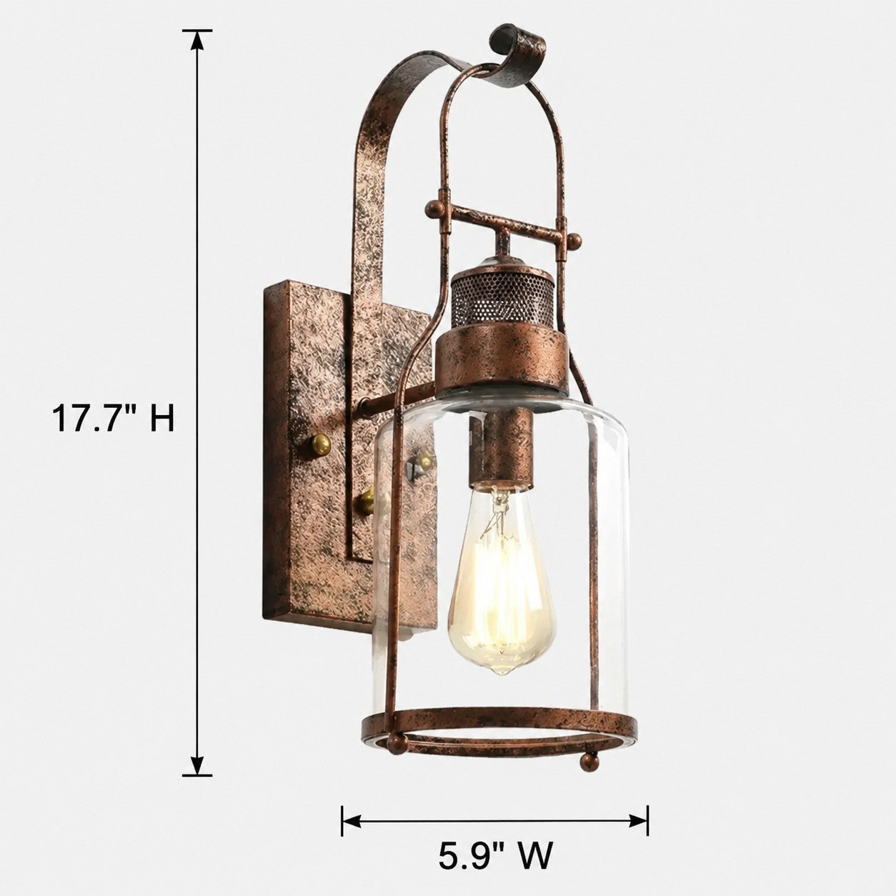 Lumen Carson Glass Jar Sconce