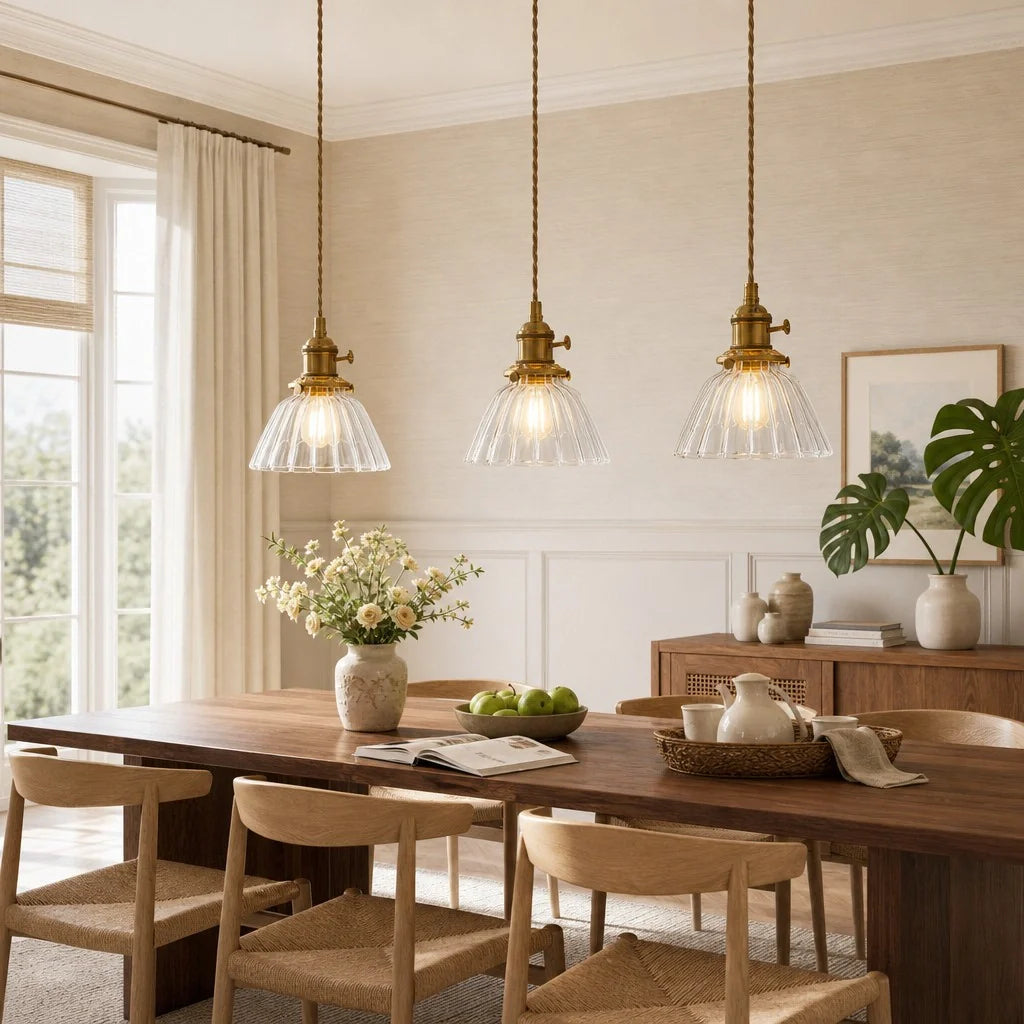 Lumen Mini Brass Glass Pendant