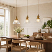 Lumen Mini Brass Glass Pendant
