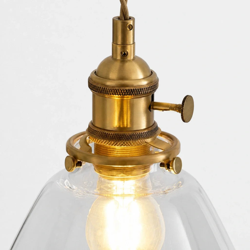 Lumen Mini Brass Glass Pendant