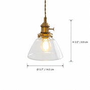 Lumen Mini Brass Glass Pendant