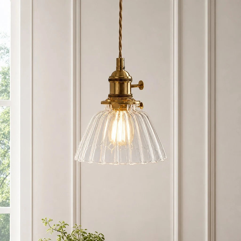 Lumen Mini Brass Glass Pendant