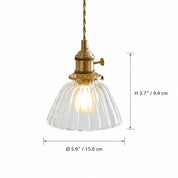 Lumen Mini Brass Glass Pendant