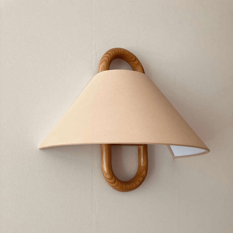 Lumen Wooden Pleated Wall Sconce