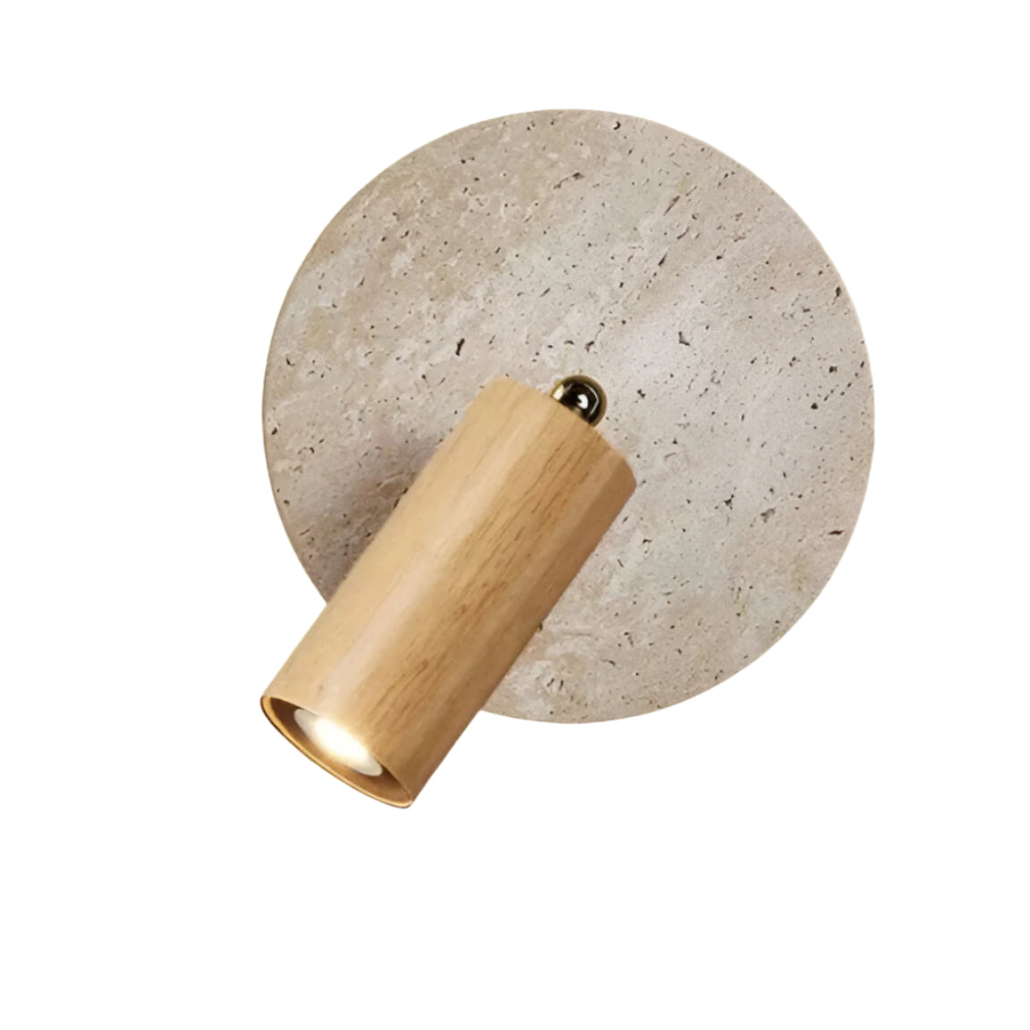 Lumen Travertine Rotatable Wall Light