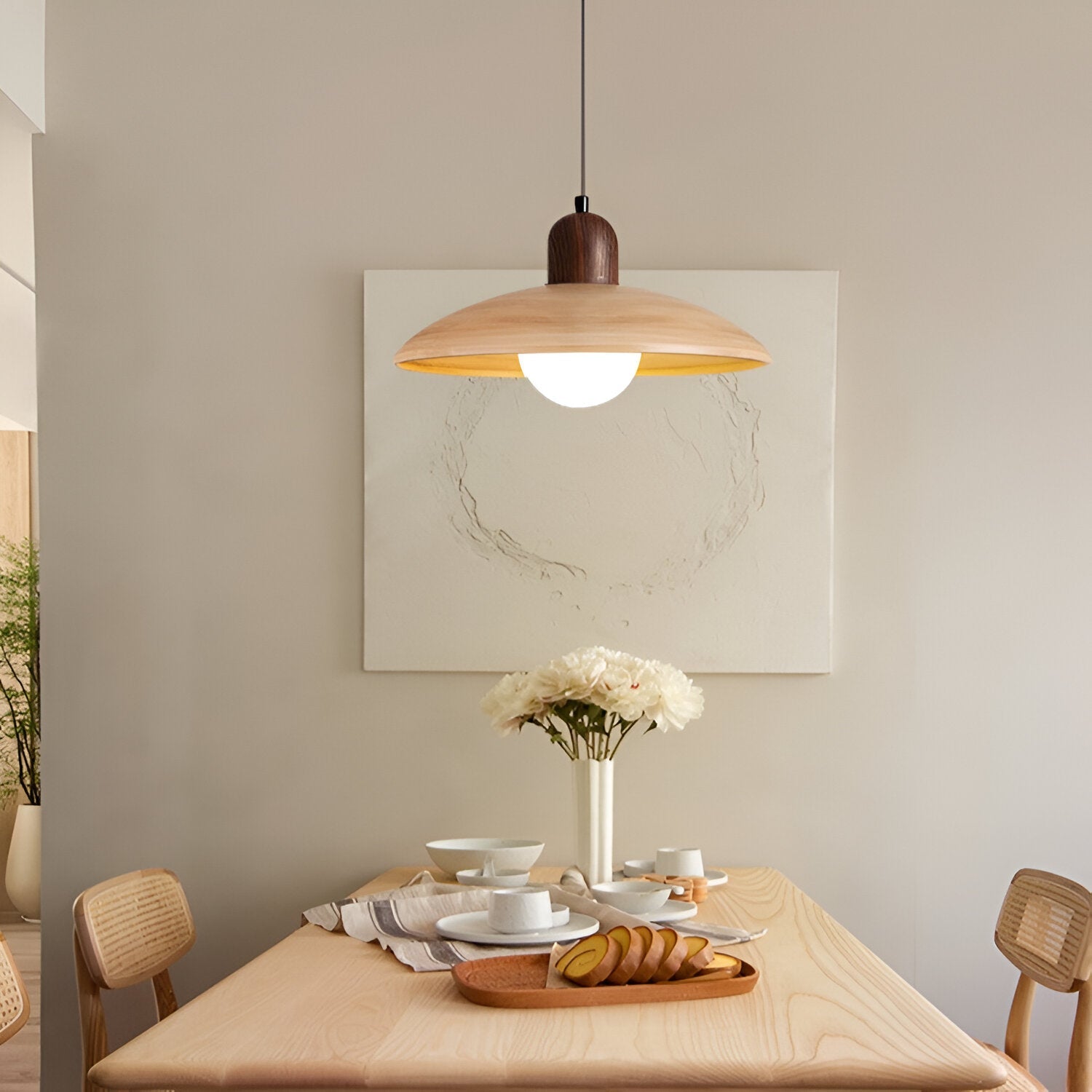 Lumen Wabi Sabi Walnut Pendant Light