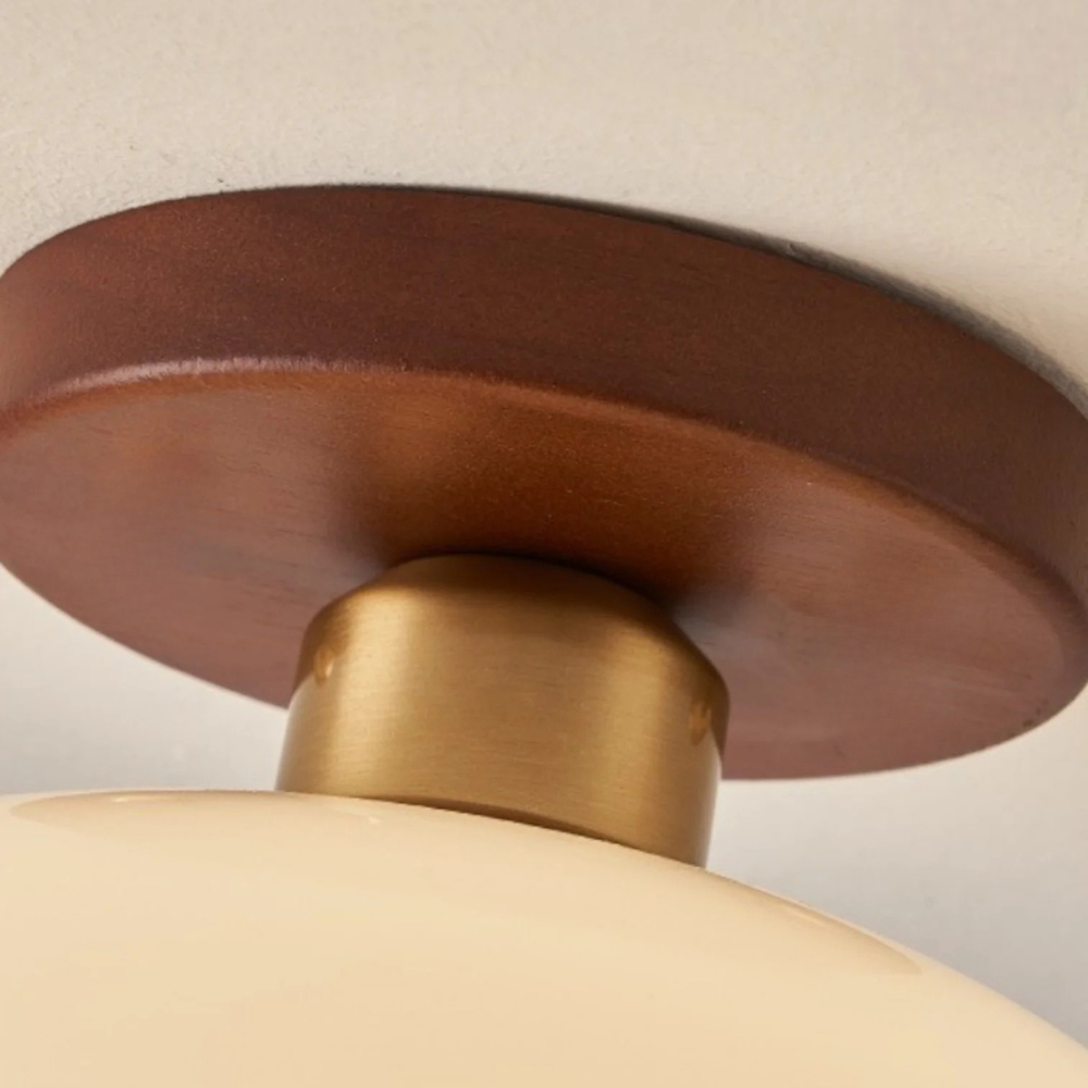 Lumen French Cream Bauhaus Ceiling Light