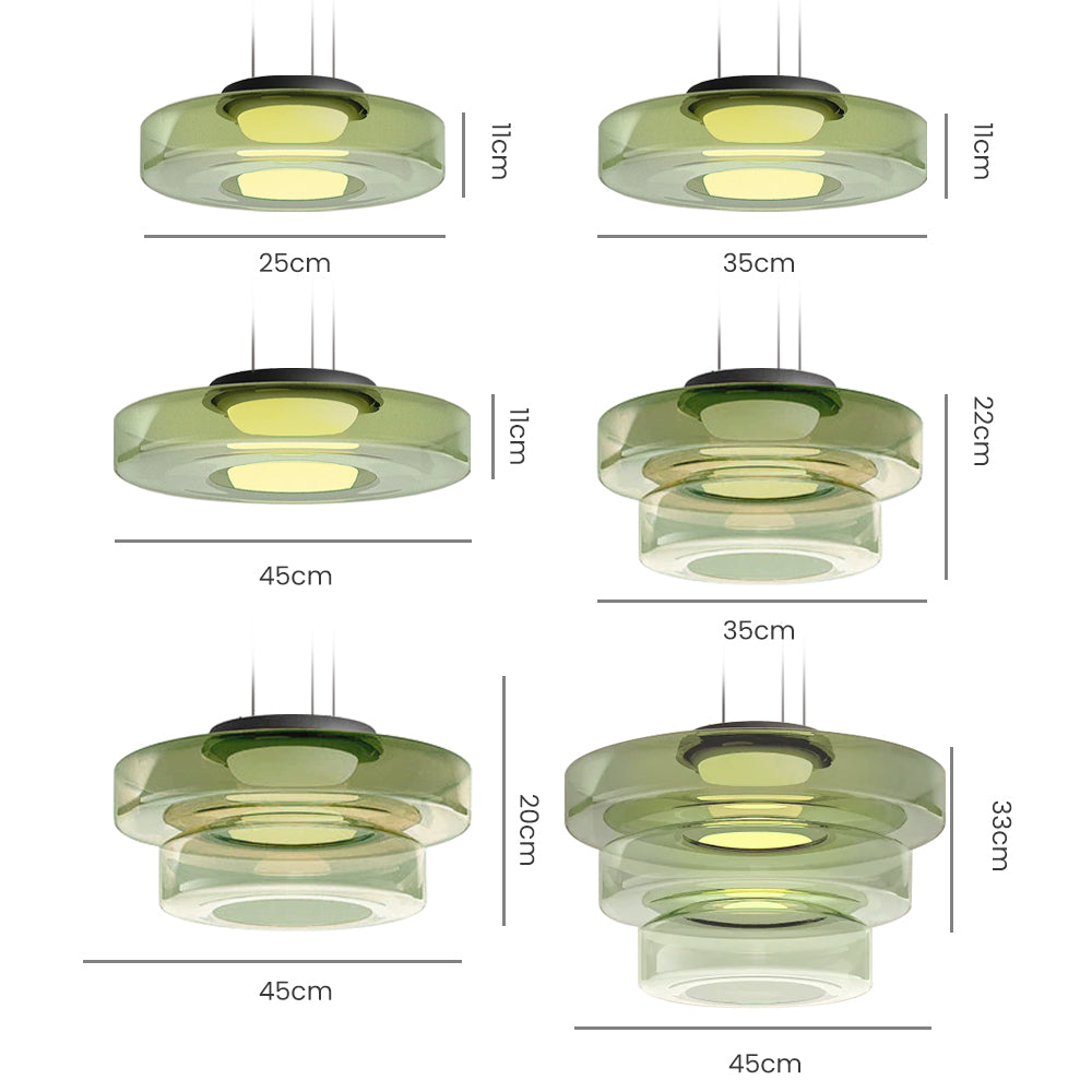 Lumen Carla Bauhaus Glass Pendant Light