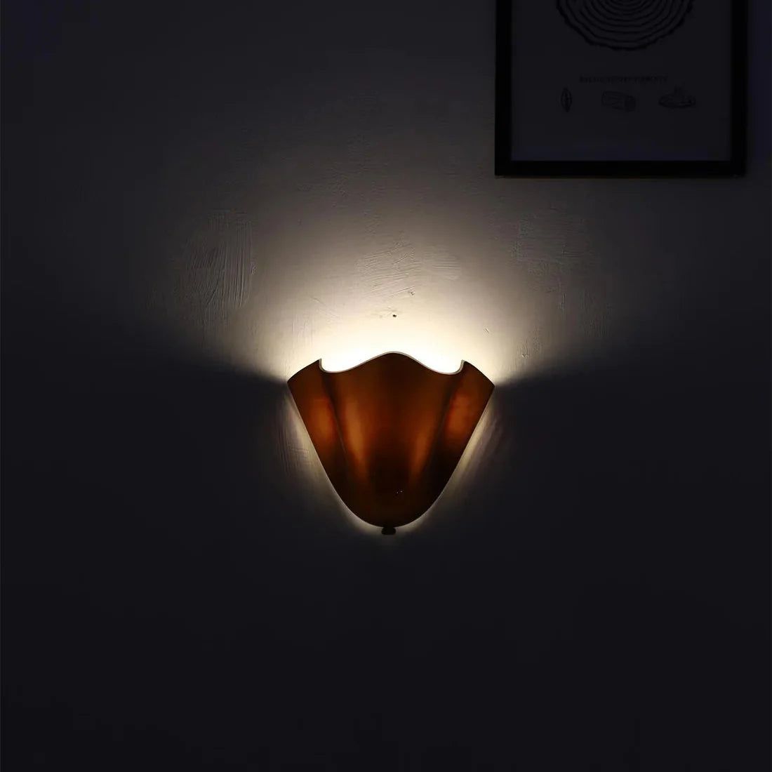 Lumen Skirt Shell Glass Wall Light
