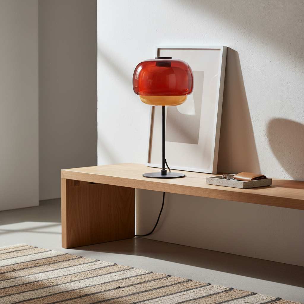 Lumen Sanae Double Dome Glass Table Lamp