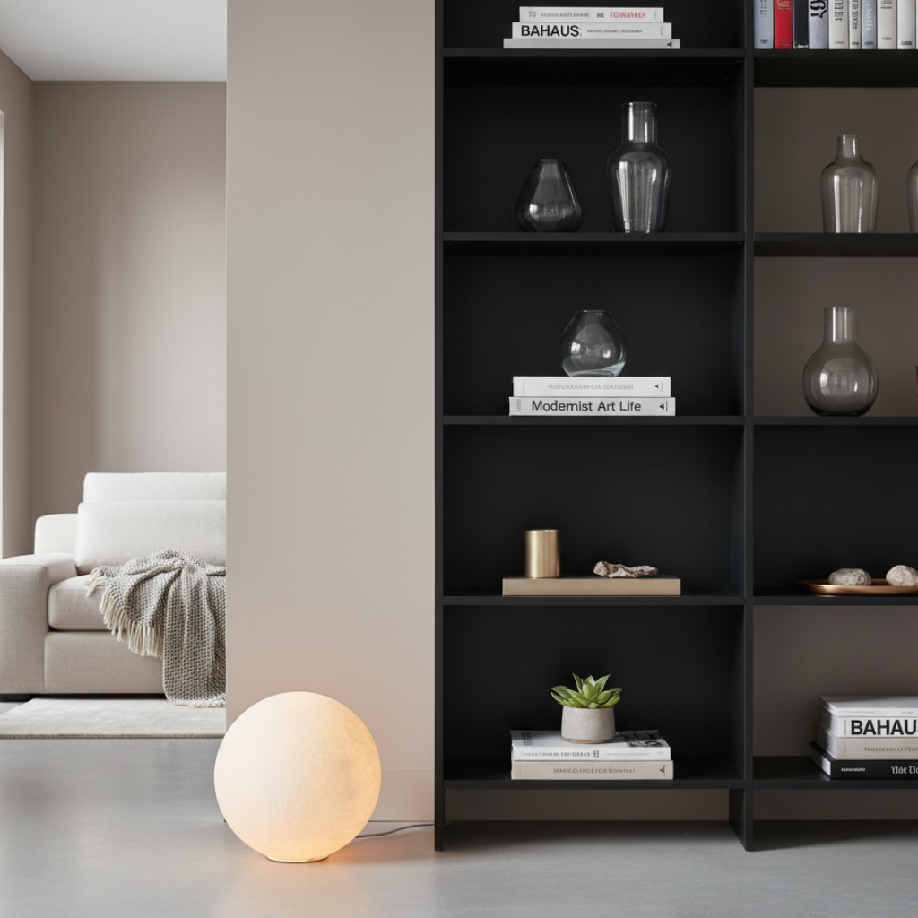 Lumen Resin Globe Floor Lamp