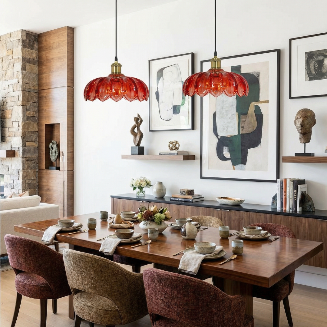 Lumen Rustic Bud Glass Pendant Light