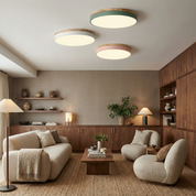 Lumen Nordic Wood Flush Ceiling Light