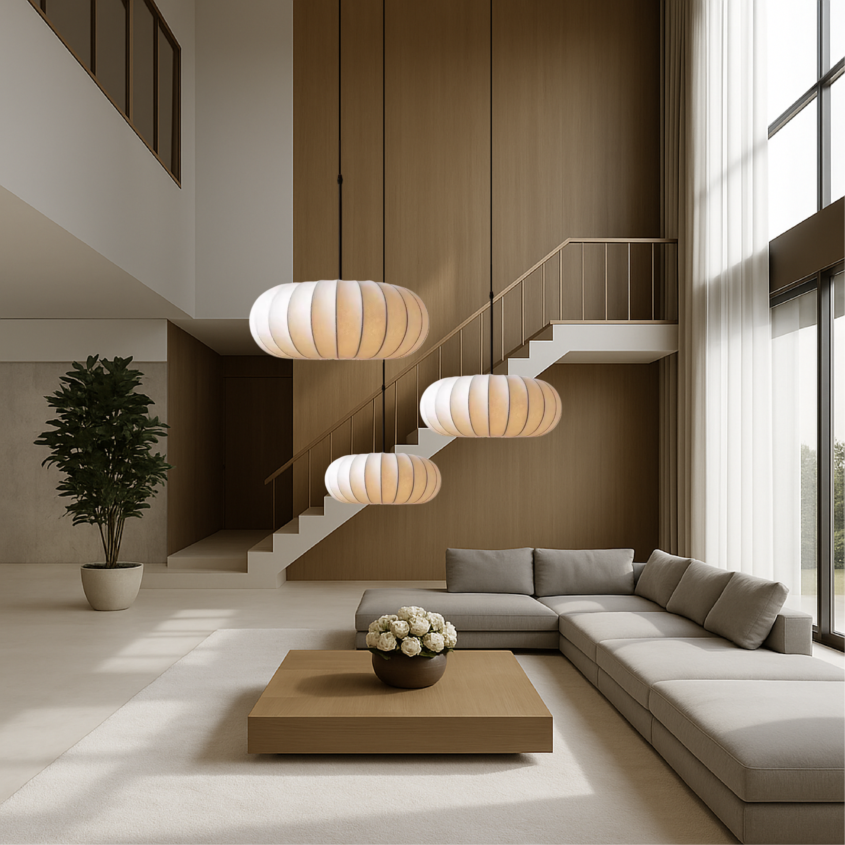 Lumen Verona Silk Pendant Light