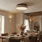 Lumen Wabisabi Travertine Round Ceiling Light