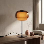 Lumen Sanae Double Dome Glass Table Lamp