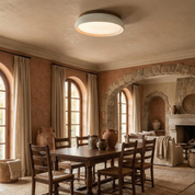 Lumen Wabisabi Travertine Round Ceiling Light